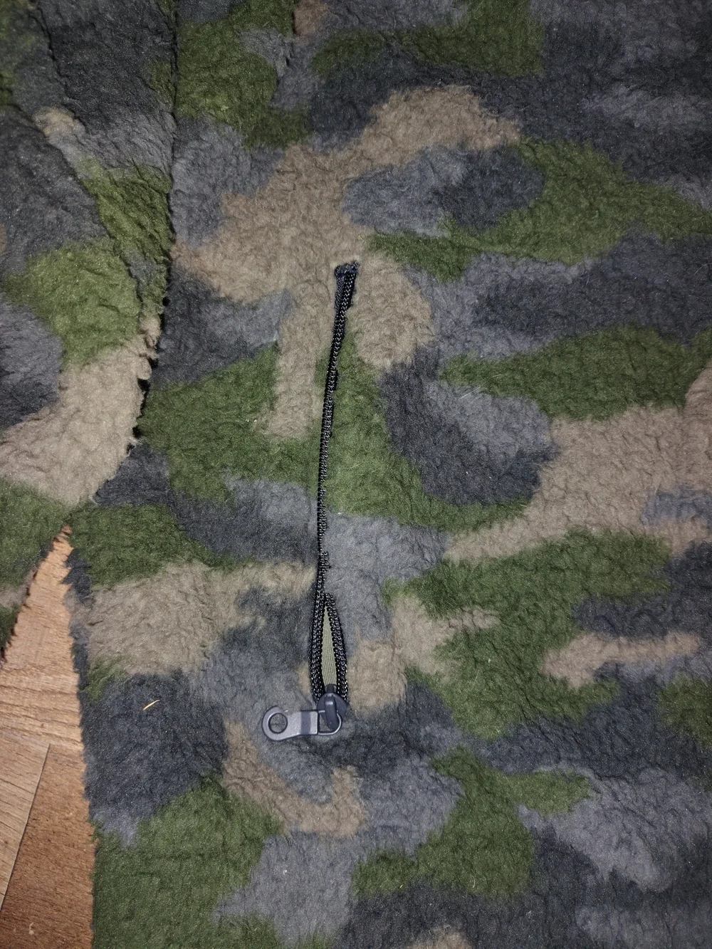 Plush Camo Sherpa Hoodie - Green & Gray